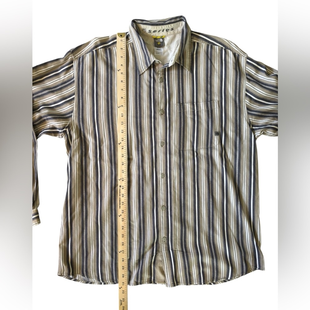 The North Face A5 Series Men’s Gray/Navy/White Button-up Long Sleeve Shirt-XL - Picture 6 of 7